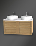 London 120 Vanity Unit for worktop Natural Oak (2)