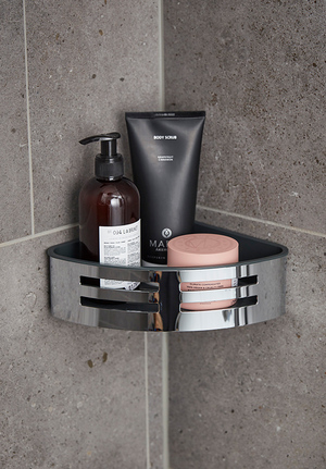 Corner Shower Tidy With Removeable Tray Chrome (1)