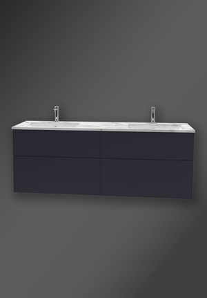 City Vanity Unit 1600 Midnight Blue For Integrated Basin 