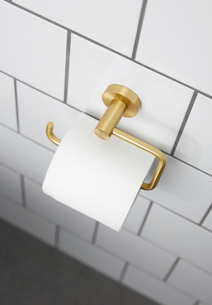 Bond Toilet Roll Holder Brushed Brass - Miller Bathroom