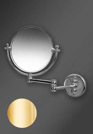 Double Arm Extending Mirror Polished Brass