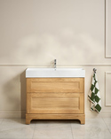 Kensington Vanity Unit 100 Natural Oak Floorstanding (2)