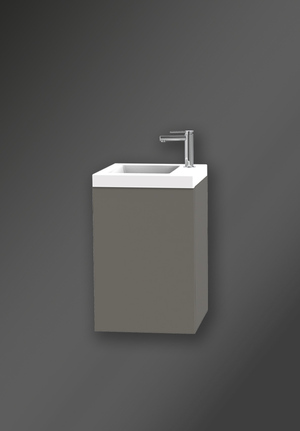 City Vanity Unit 40 Pebble Greige Left Hand 