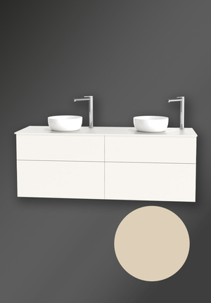 City Vanity Unit 1600 Cotton Cream For Worktop