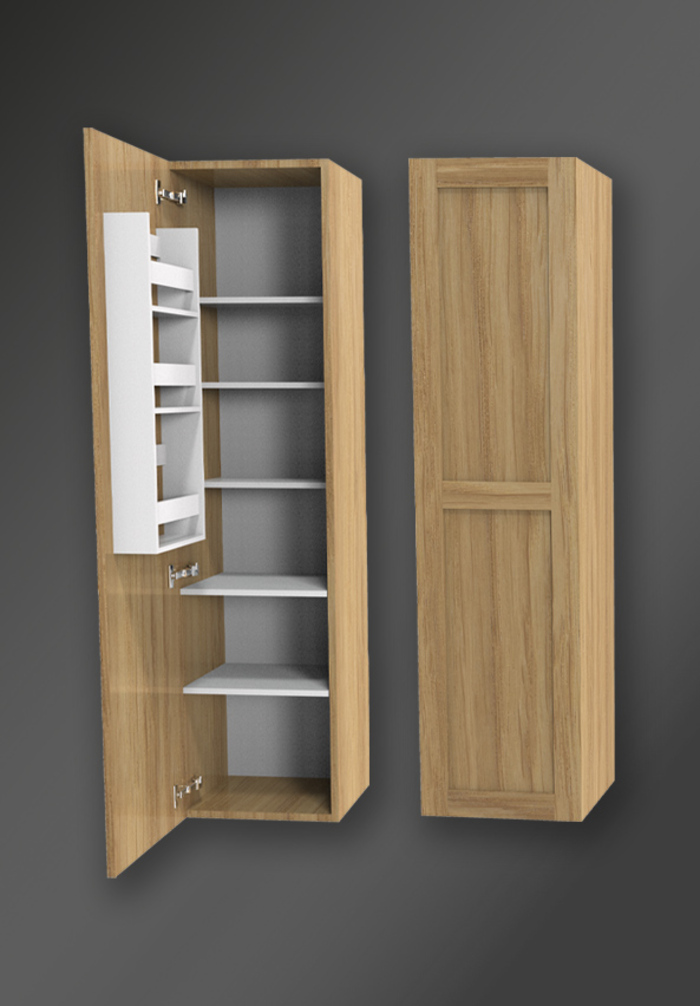 London Storage Unit Natural Oak left hand door Miller Bathroom