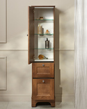 Tall Cabinet Kensington Left Hand Door Freestanding Warm Oak (2)
