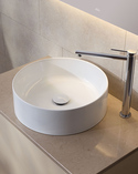Cylinder 40 Free Standing Gloss White (1)