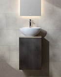 Vanity Unit New York 40 for worktop, Dark Oak with right hung door