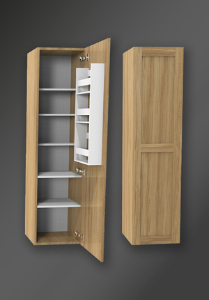 London Storage Unit Natural Oak right hand door