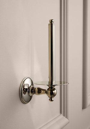 Stockholm Spare Toilet Roll Holder Polished Nickel (1)