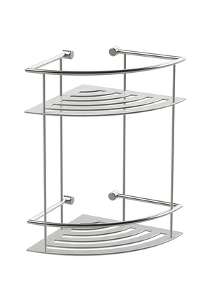 Corner 2-Tier Shower Shelf Chrome