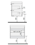 Set Plaza Kommod 70 cm med handfat och spegel (3)