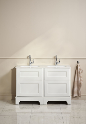 Kensington Vanity Unit 120 White Floorstanding (1)