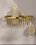 Signature D-Shaped Shower Basket Polished Brass (4)