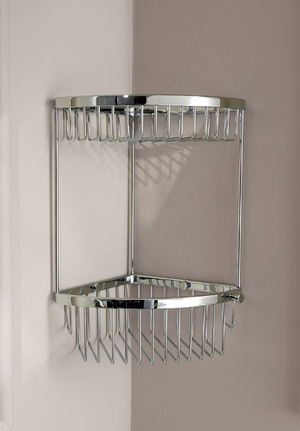 Corner Basket Two Tier Chrome