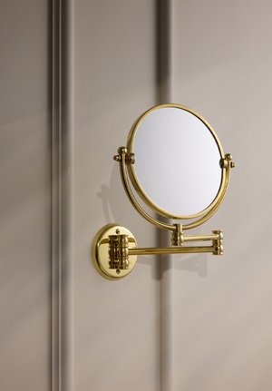 Double Arm Extending Mirror Polished Brass (1)