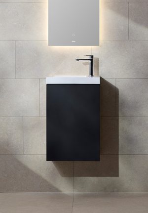 City Vanity Unit 40 Charcoal Black Left Hand