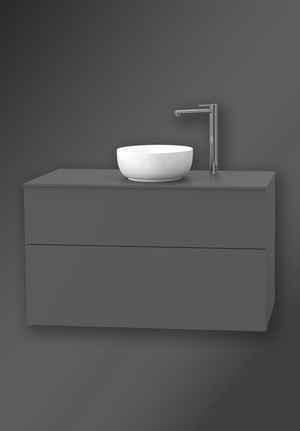 City Vanity Unit 1000 Thunder Grey For Worktop 