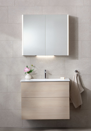 Möbelpaket 80 Ljus Ek spegelskåp Edge handfat (1)