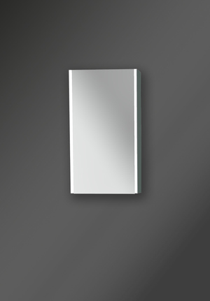 City Mirror Cabinet 40 Double Door Highland Green Linear LED