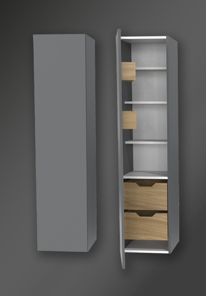 Förvaringsskåp City Thunder Grå Vänster