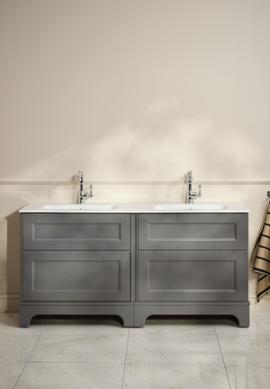 Kensington Vanity Unit 160 Dark Grey Floorstanding (1)