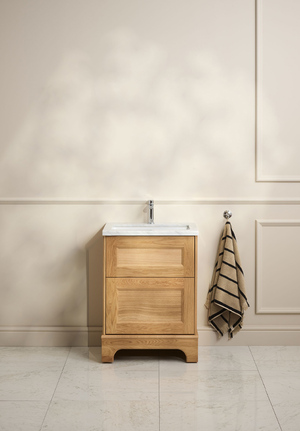 Kensington Vanity Unit 60 Natural Oak Floorstanding For Work Top (1)