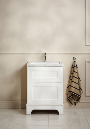 Kensington Vanity Unit 60 White Floorstanding For Work Top (1)