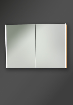 Spegelskåp 100 Linear Led Naturell ek