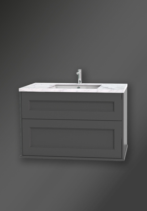Kensington Vanity Unit 100 Dark Grey Wall Hung For Work Top (1)