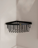 Signature Corner Shower Basket Matt Black (1)