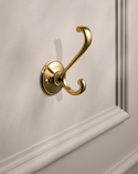 Stockholm Double Robe Hook Polished Brass (1)