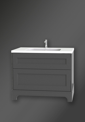 Kensington Vanity Unit 100 Dark Grey Floorstanding (1)
