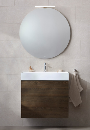 Möbelpaket 80 Mörk Ek spegel Bloc handfat