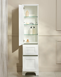 Tall Cabinet Kensington Left Hand Door Freestanding White (2)