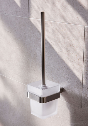 Miami Toilet Brush Set Brushed Nickel