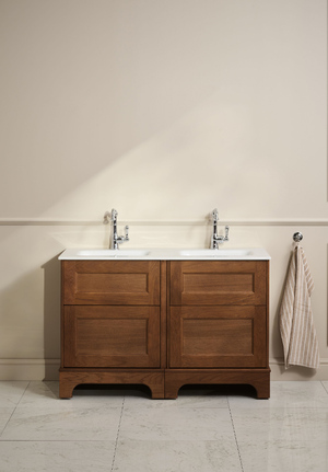 Kensington Vanity Unit 120 Warm Oak Floorstanding (1)