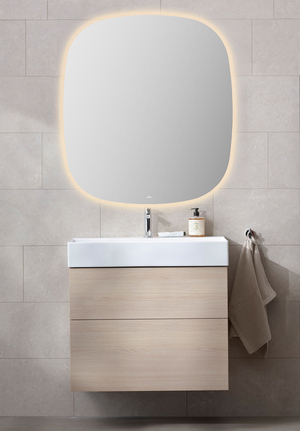 Möbelpaket 80 Ljus Ek Spegel Ambient Oval 90x100 Bloc handfat