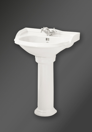 Classic Arch Large Basin Set With Pedestal White (1)