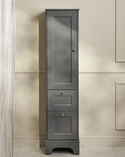 Tall Cabinet Kensington Left Hand Door Freestanding Dark Grey (1)