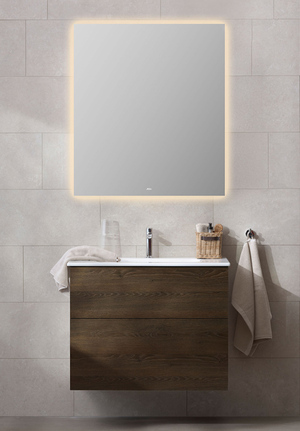 Möbelpaket 80 Mörk Ek Spegel Ambient format Bloc handfat