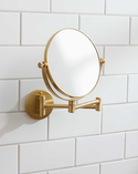 Wall Mounted Mirror Brushed Brass (1)