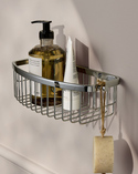 Signature D-Shaped Shower Basket Chrome (3)