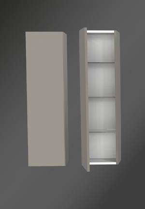 Förvaringsskåp City Pebble Greige Vänster