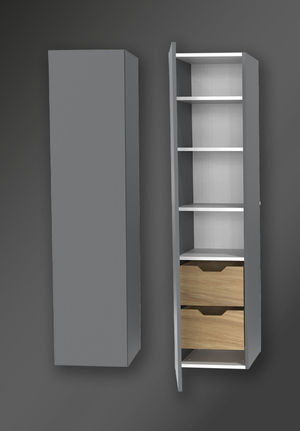 Förvaringsskåp City Thunder Grå Vänster