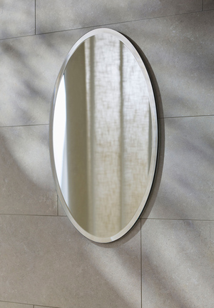 Oval Bathroom Mirror with Bevelled edge Signature