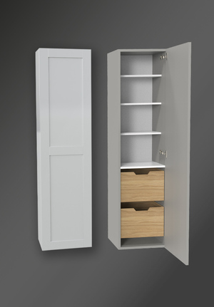 Förvaringsskåp London Ljusgrå Höger