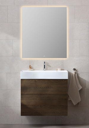 Möbelpaket 80 Mörk Ek Spegel Ambient format Bloc handfat