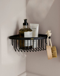 Signature Corner Shower Basket Matt Black (3)