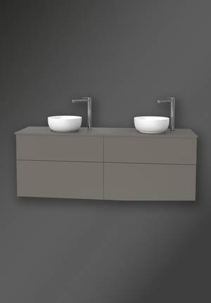 City Vanity Unit 1600 Pebble Greige For Worktop 